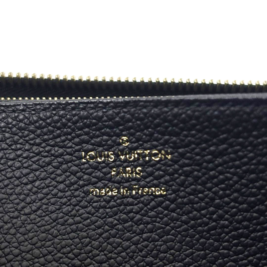 LOUIS VUITTON ルイヴィトン ラウンドファスナー長財布 ジッピー・ウォレット モノグラム・アンプラントレザー ノワール M61864/RFID(ICチップ)確認済
