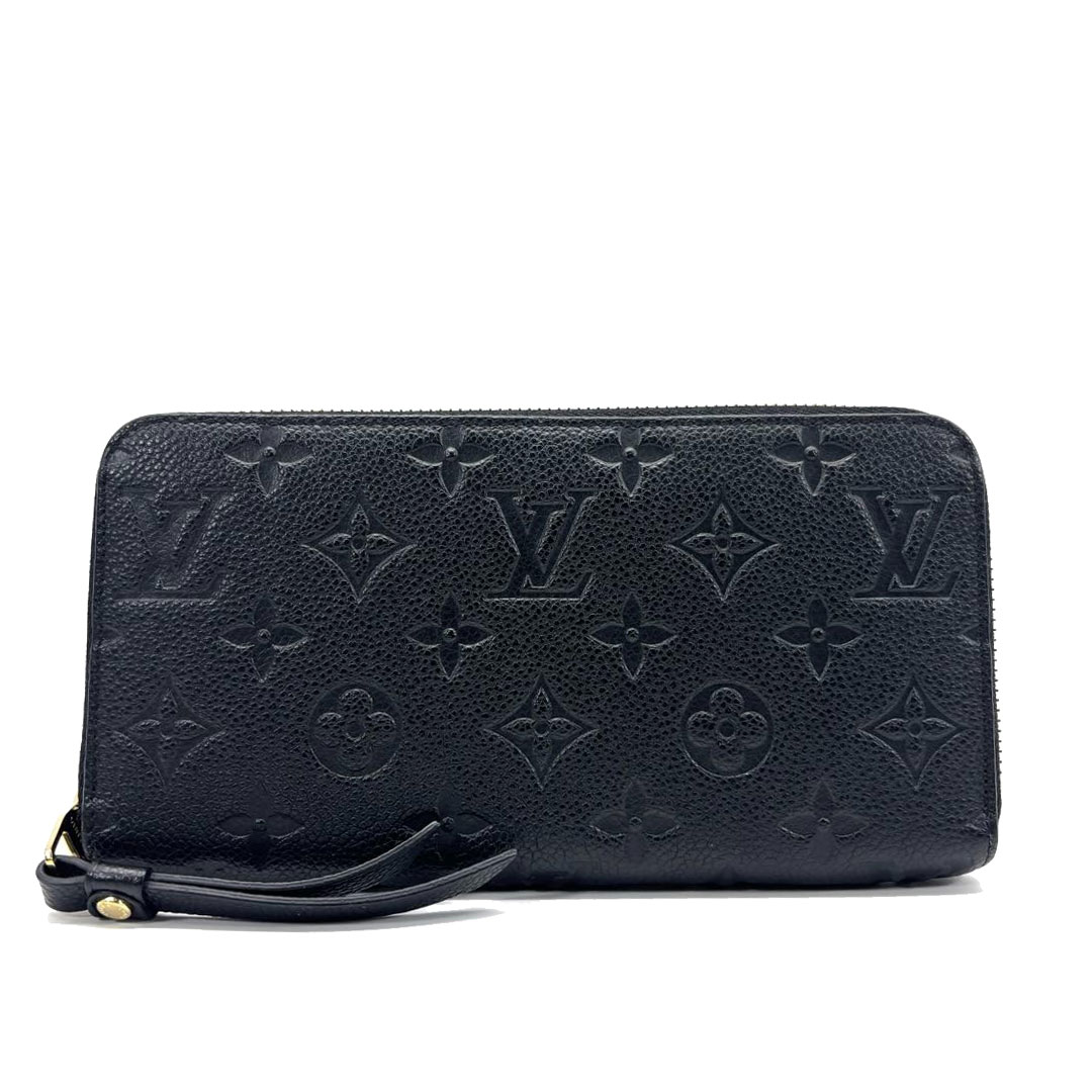 LOUIS VUITTON ルイヴィトン ラウンドファスナー長財布 ジッピー・ウォレット モノグラム・アンプラントレザー ノワール M61864/RFID(ICチップ)確認済