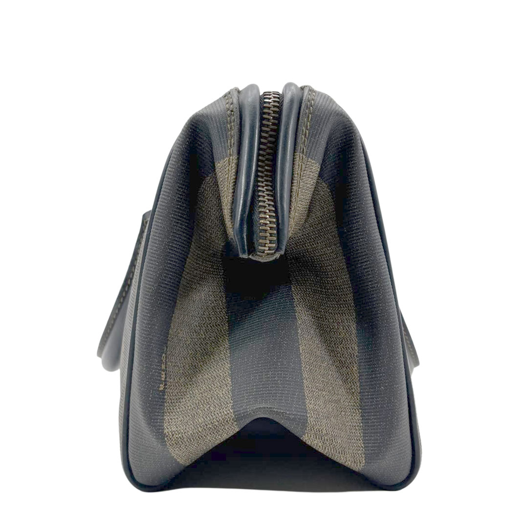 FENDI フェンディ ミニボストンバッグ ペカン PVC ブラック ブラウン