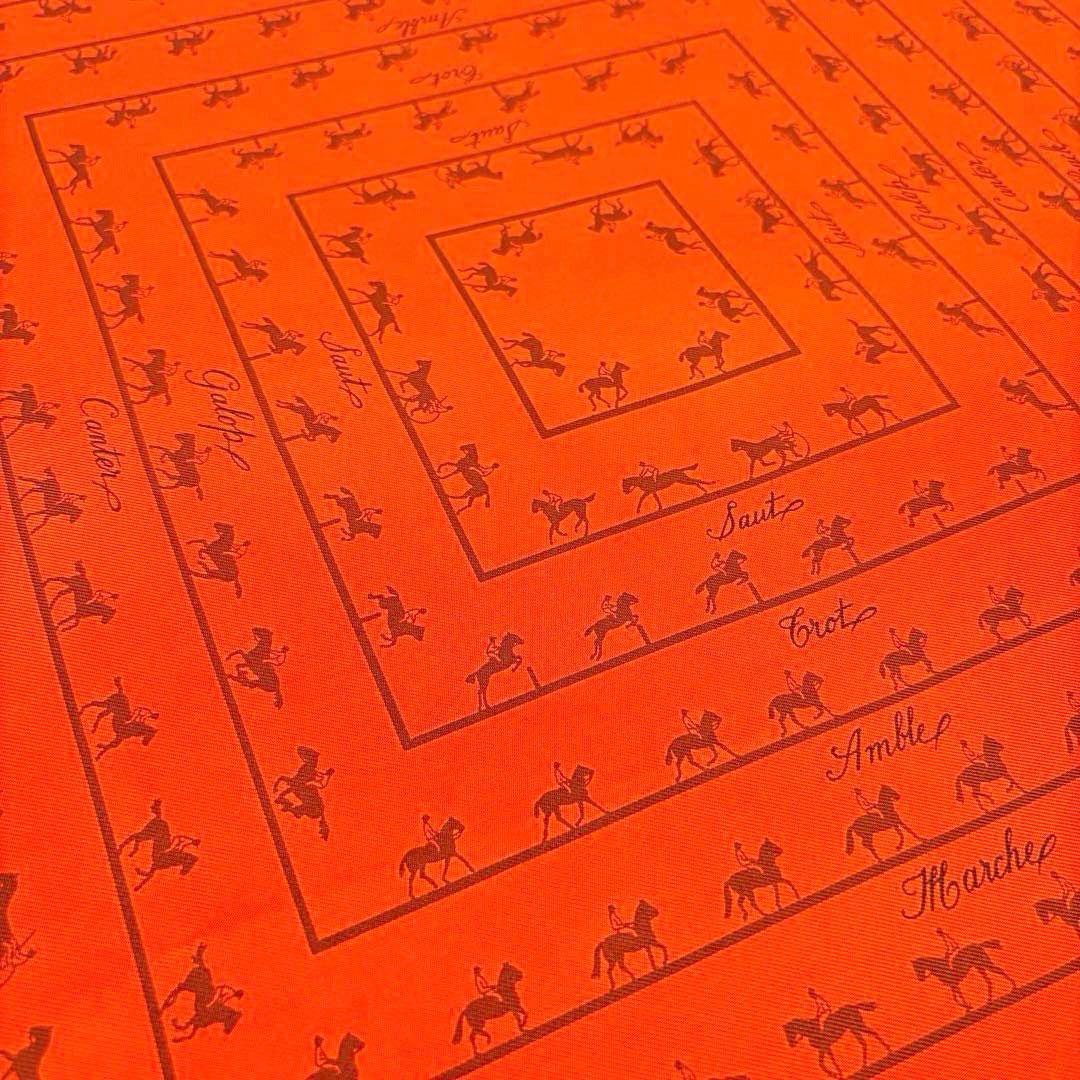 HERMES エルメス スカーフ カレ45 プチカレ 『Saut Galop Canter Rack