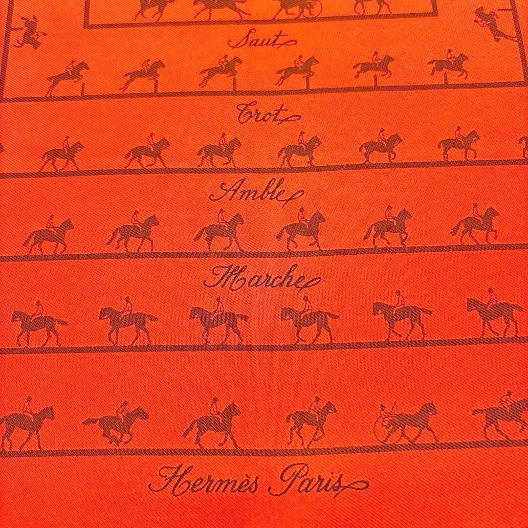 HERMES エルメス スカーフ カレ45 プチカレ 『Saut Galop Canter Rack