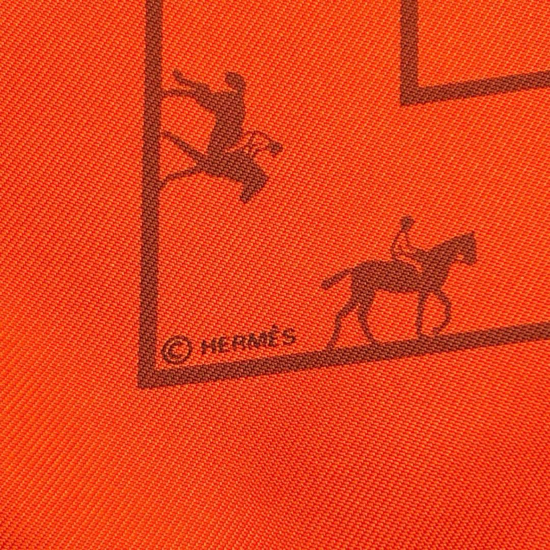 HERMES エルメス スカーフ カレ45 プチカレ 『Saut Galop Canter Rack