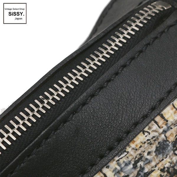 ■シャネル■ ワンショルダーバッグ ツイード レザー ブラック マルチカラー クローバー 10番台 【CHANEL】