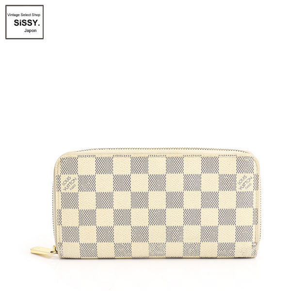 ■ルイ・ヴィトン■ ダミエアズール ジッピーウォレット ラウンドファスナー 長財布 PVC ホワイト N60019 【LOUIS VUITTON】