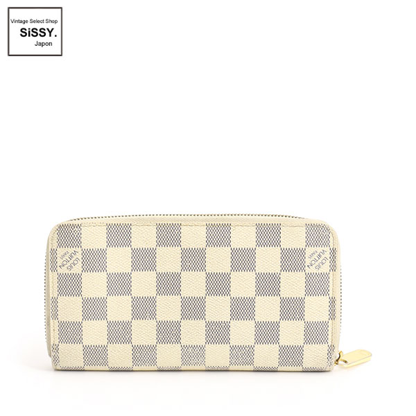 ■ルイ・ヴィトン■ ダミエアズール ジッピーウォレット ラウンドファスナー 長財布 PVC ホワイト N60019 【LOUIS VUITTON】