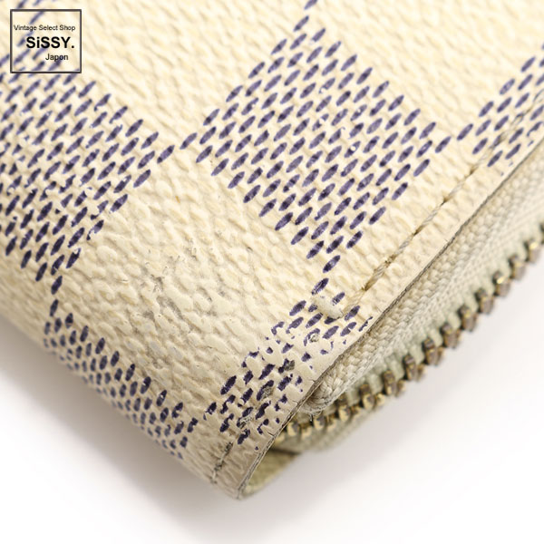 ■ルイ・ヴィトン■ ダミエアズール ジッピーウォレット ラウンドファスナー 長財布 PVC ホワイト N60019 【LOUIS VUITTON】