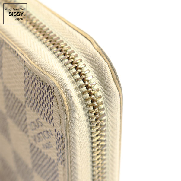 ■ルイ・ヴィトン■ ダミエアズール ジッピーウォレット ラウンドファスナー 長財布 PVC ホワイト N60019 【LOUIS VUITTON】