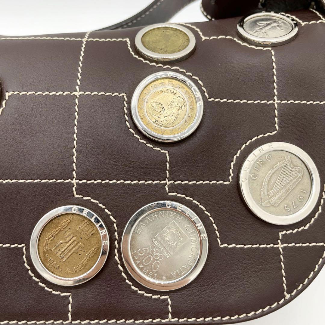 咲*音様 ＣＥＬＩＮＥ ユーロデッセイ コイン メダル ワンショルダー CELINE セリーヌ ワンショルダーバッグ ユーロデッセイ コイン