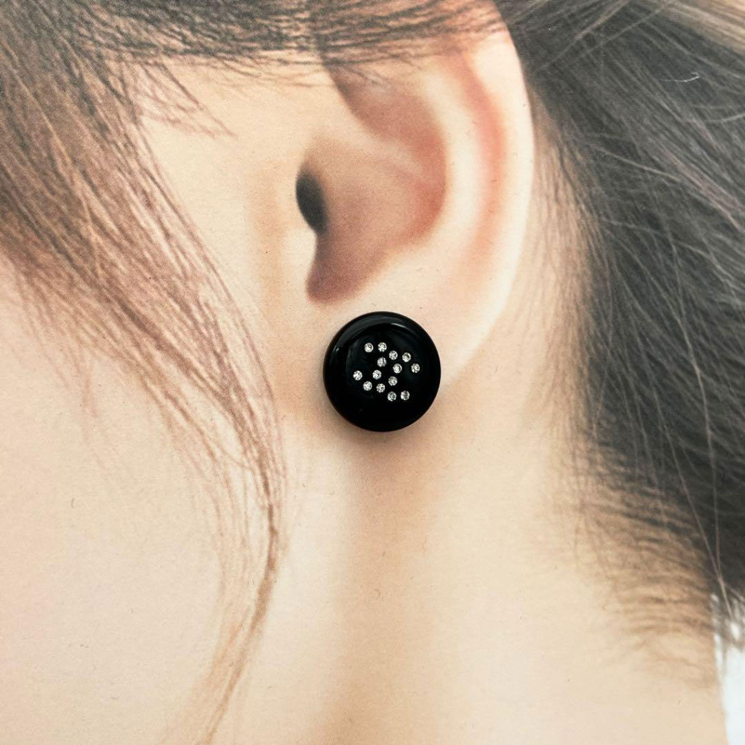 CHANEL シャネル ラウンドピアス ココマーク ラインストーン  