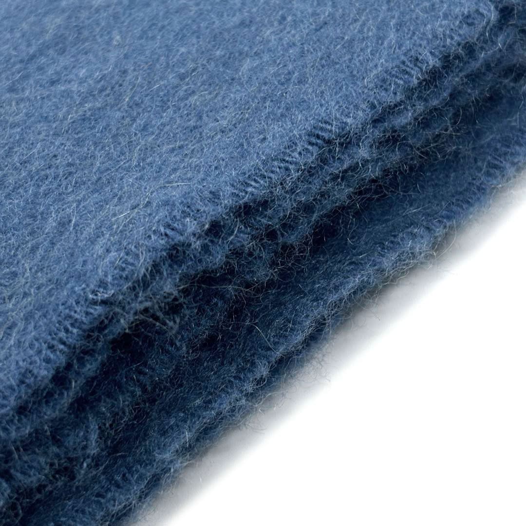 HERMES エルメス ヴィンテージマフラー カシミヤ100％ ブルー系