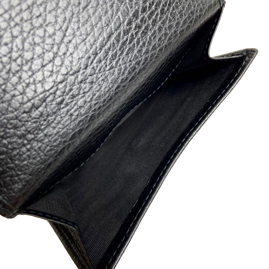 GUCCI グッチ プチマーモント 二つ折り財布 ブラック レザー 456122