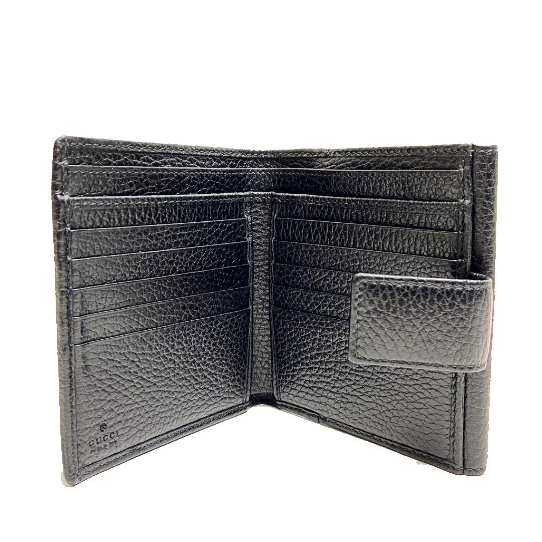 GUCCI グッチ プチマーモント 二つ折り財布 ブラック レザー 456122
