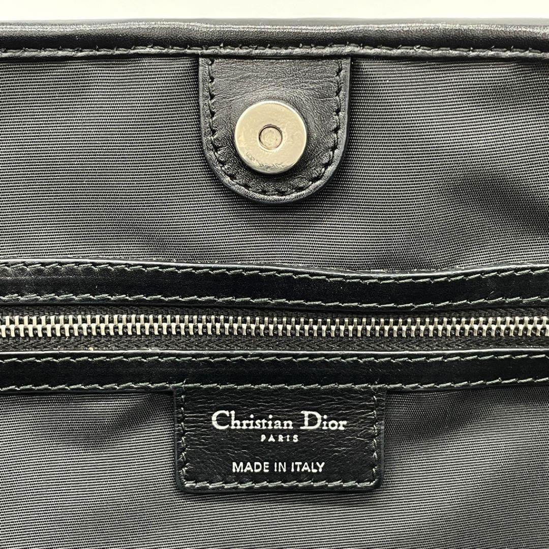 Christian Dior クリスチャンディオール トートバッグ カナージュ PVC レザー ブラック シルバー金具