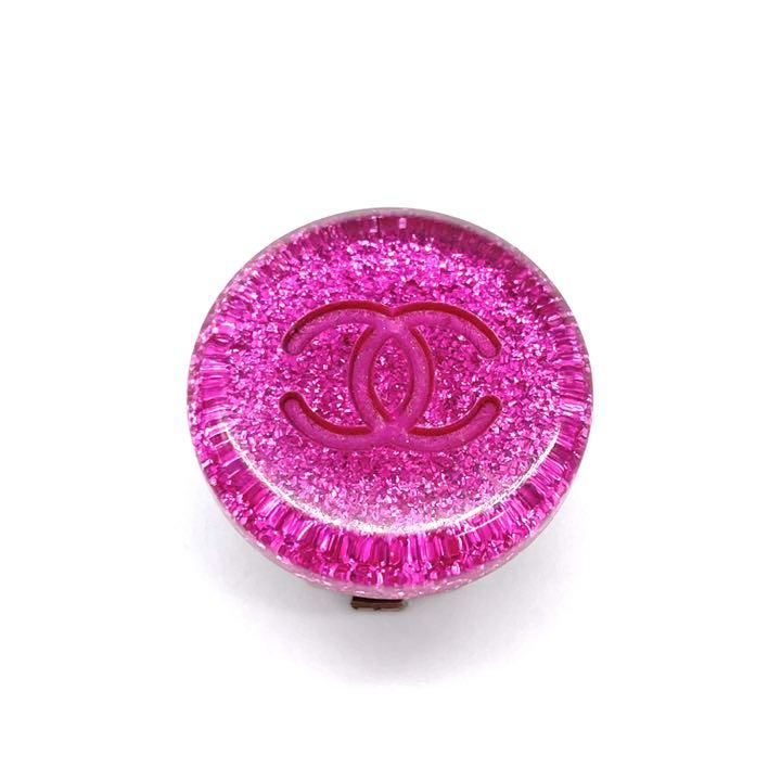 CHANEL シャネル イヤリング ラウンド ココマーク プラスチック ピンク 