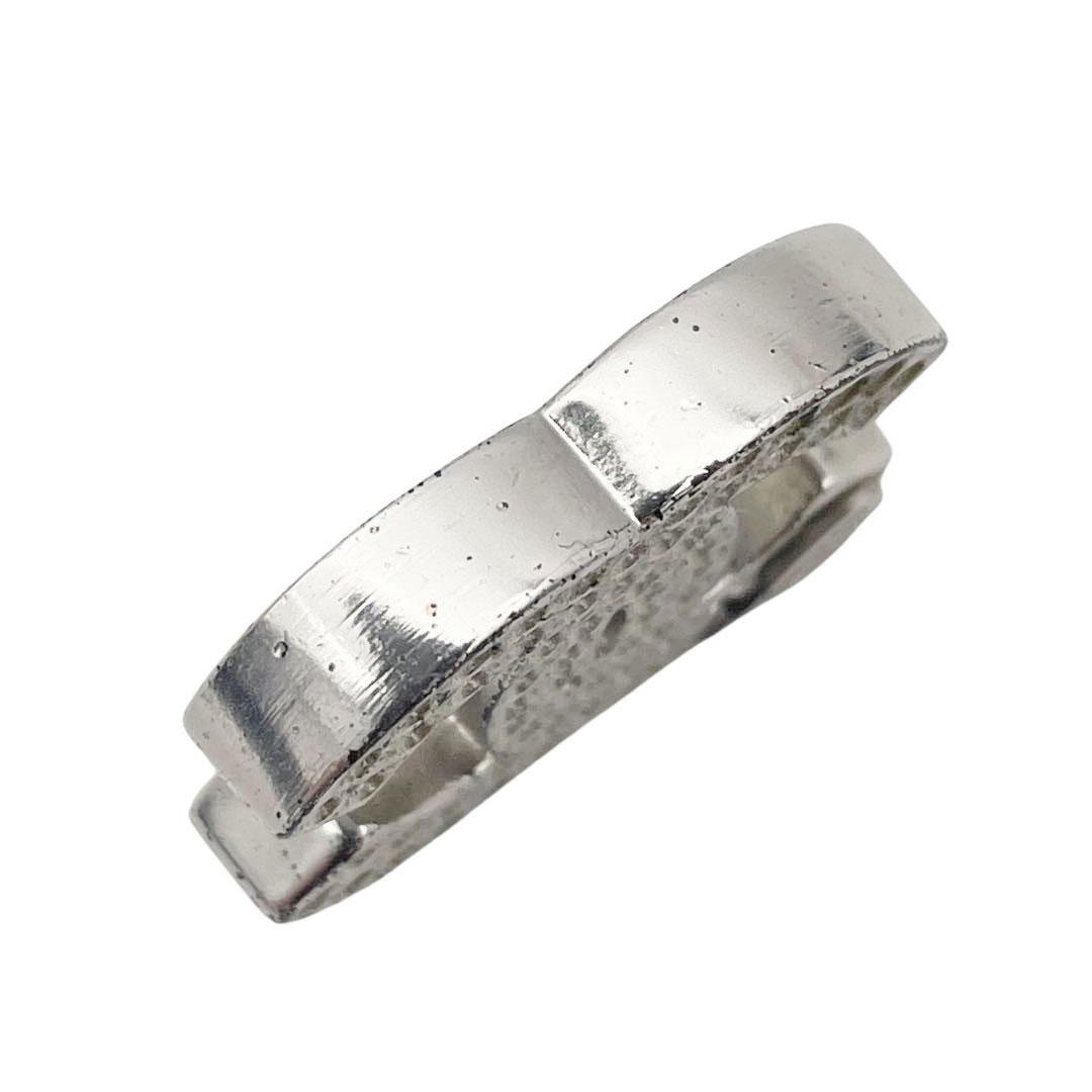 CHANEL シャネル フープピアス ココマーク パンチング 03P シルバー