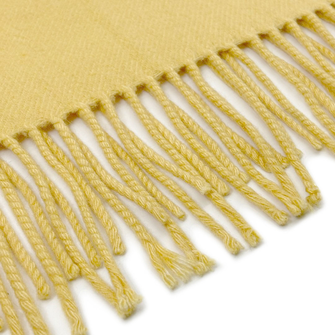 HERMES エルメス ヴィンテージマフラー カシミヤ100％ イエロー系