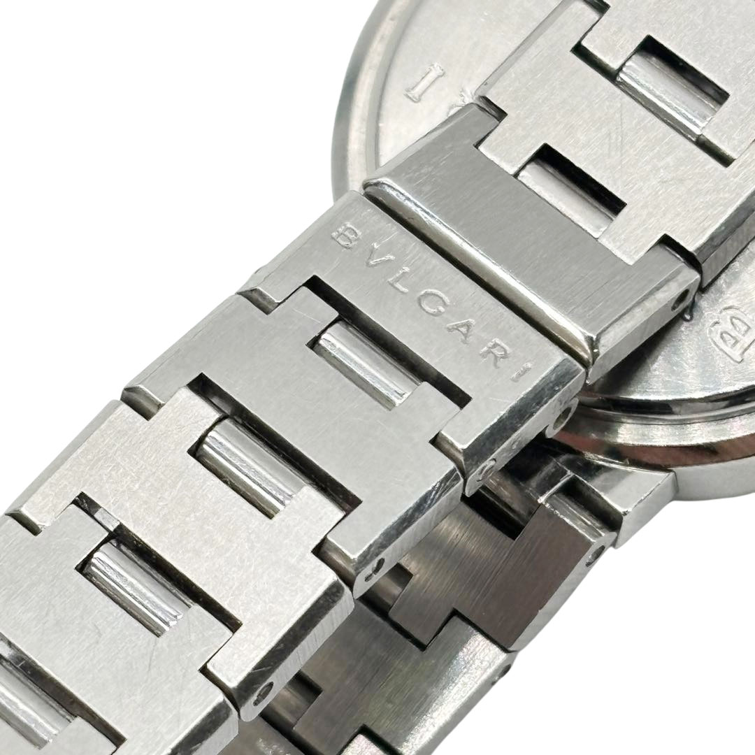 BVLGARI ブルガリ ブルガリブルガリ レディース腕時計 クオーツ SS シルバー/黒文字盤 BB26SS