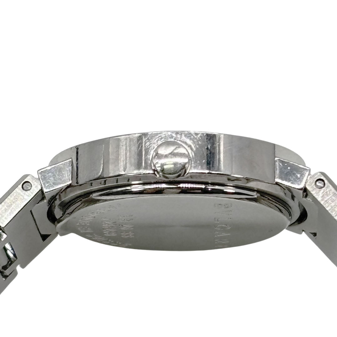 BVLGARI ブルガリ ブルガリブルガリ レディース腕時計 クオーツ SS シルバー/黒文字盤 BB26SS
