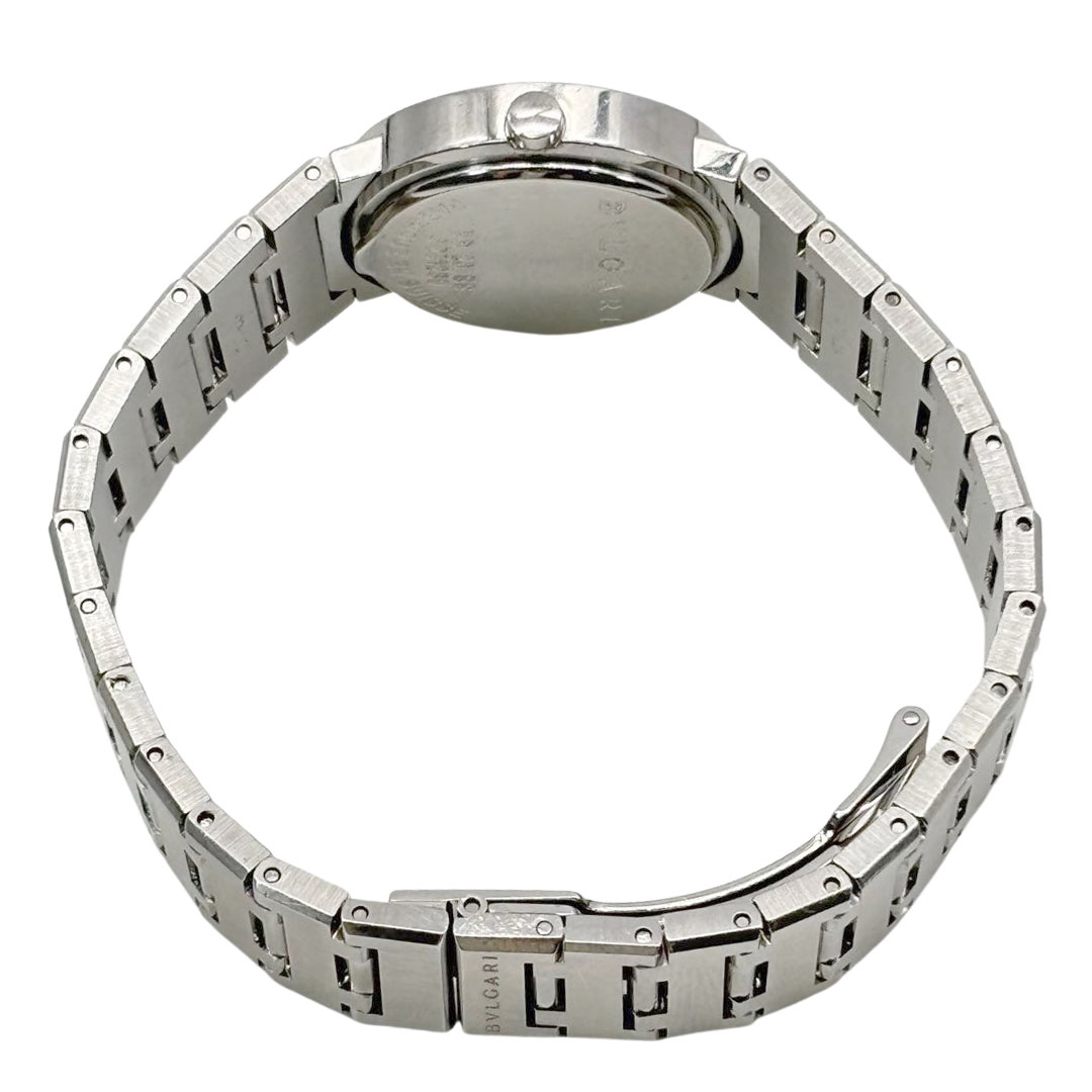 BVLGARI ブルガリ ブルガリブルガリ レディース腕時計 クオーツ SS シルバー/黒文字盤 BB26SS
