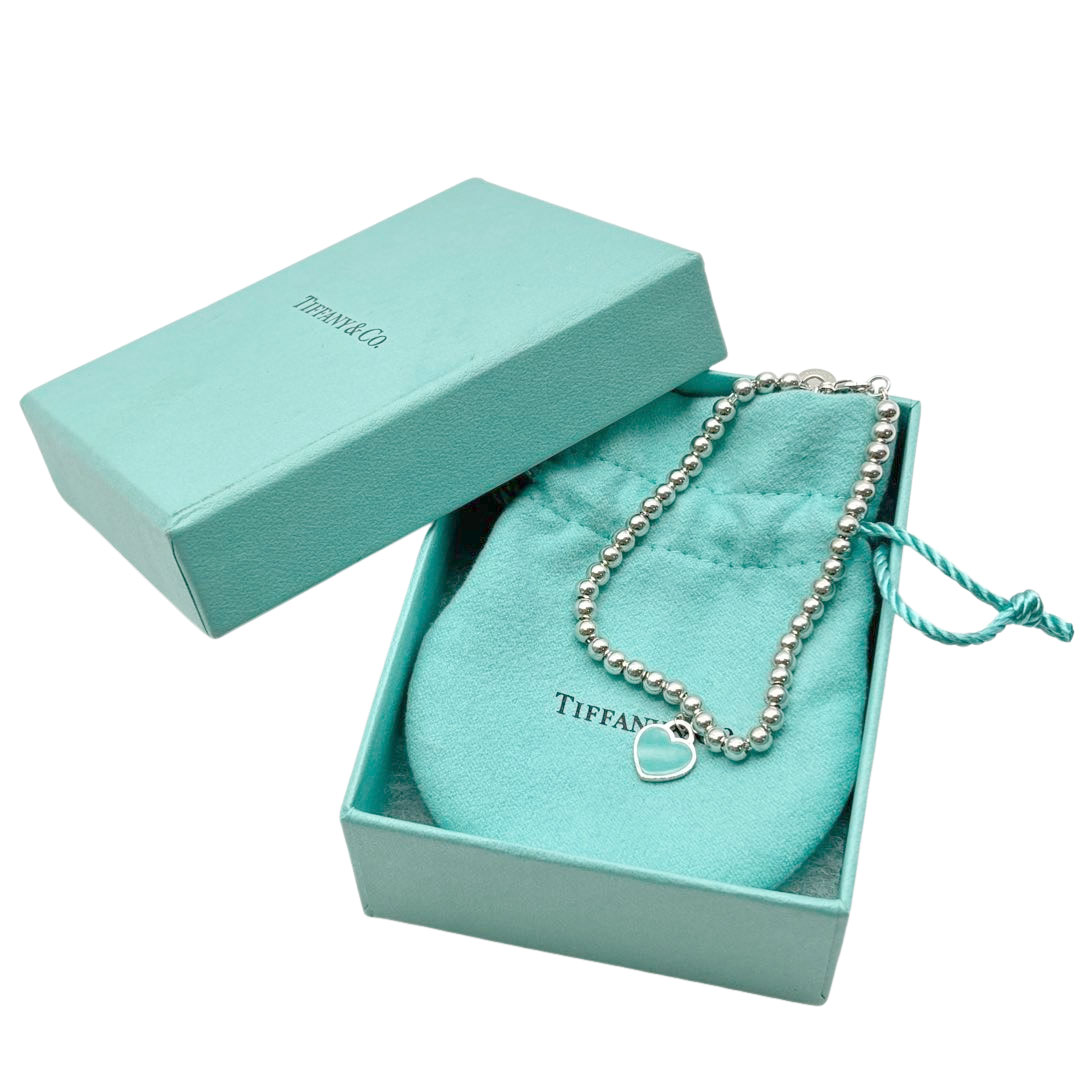 TIFFANY&Co. リターントゥ ティファニー ブルーハートタグ ビーズブレスレット ミディアム Ag925 シルバー