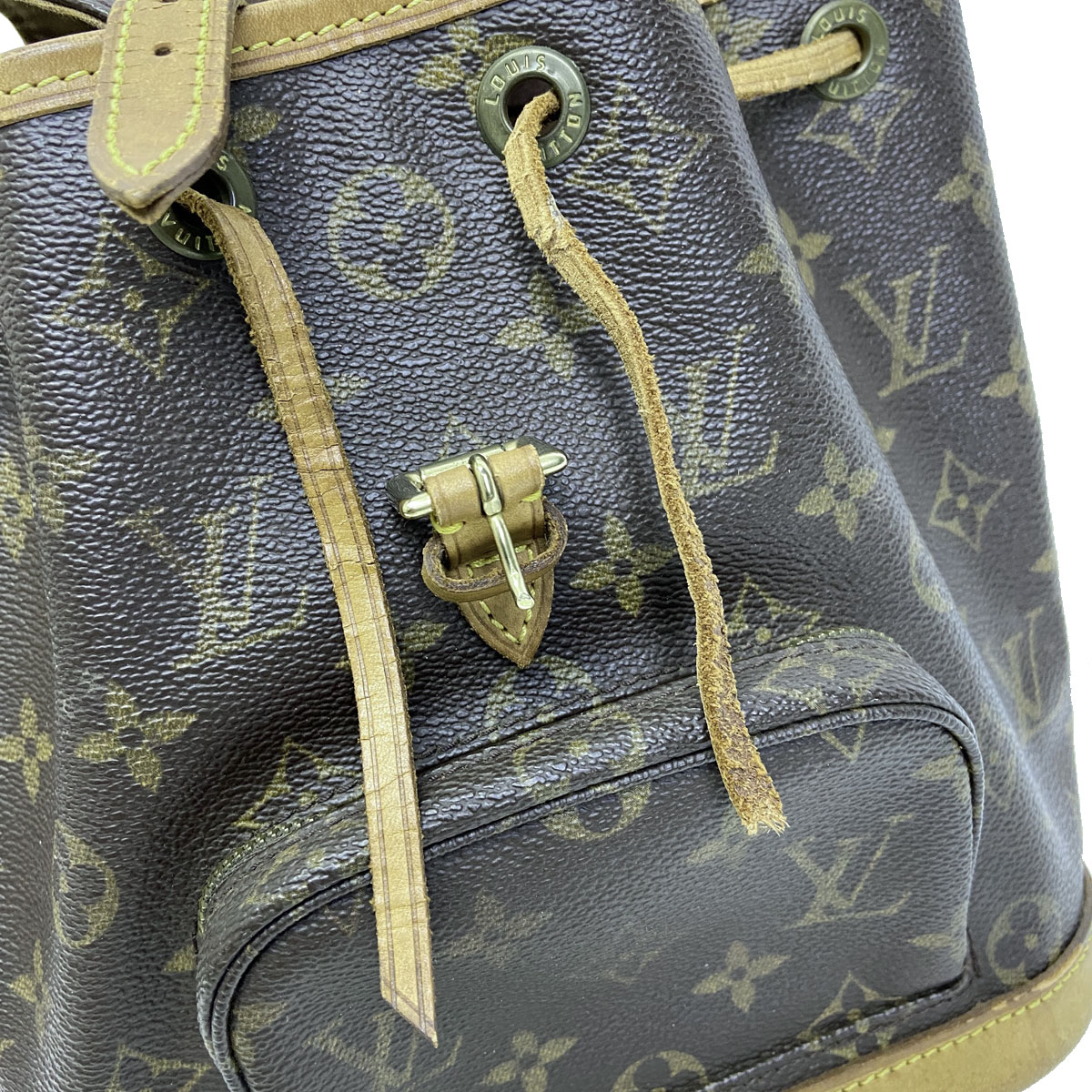 ■ルイヴィトン■ リュックサック バックパック ミニモンスリ モノグラム エベヌ（ブラウン系） M51137 【LOUIS VUITTON】