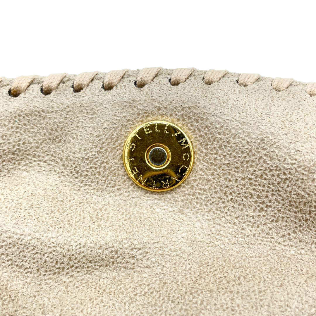 STELLA McCARTNEY ステラマッカートニー ファラベラ ミニトートバッグ 2WAY ショルダーバッグ ベージュ ゴールド金具