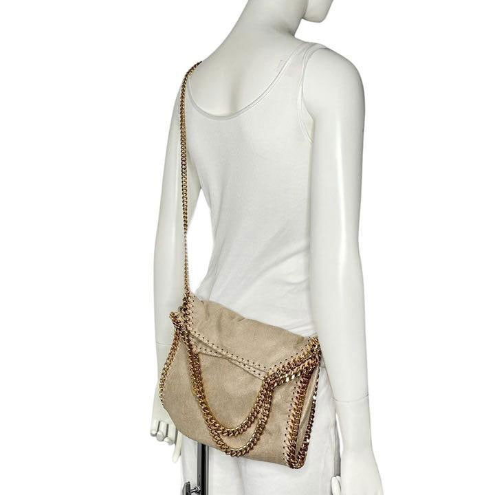 STELLA McCARTNEY ステラマッカートニー ファラベラ ミニトートバッグ 2WAY ショルダーバッグ ベージュ ゴールド金具