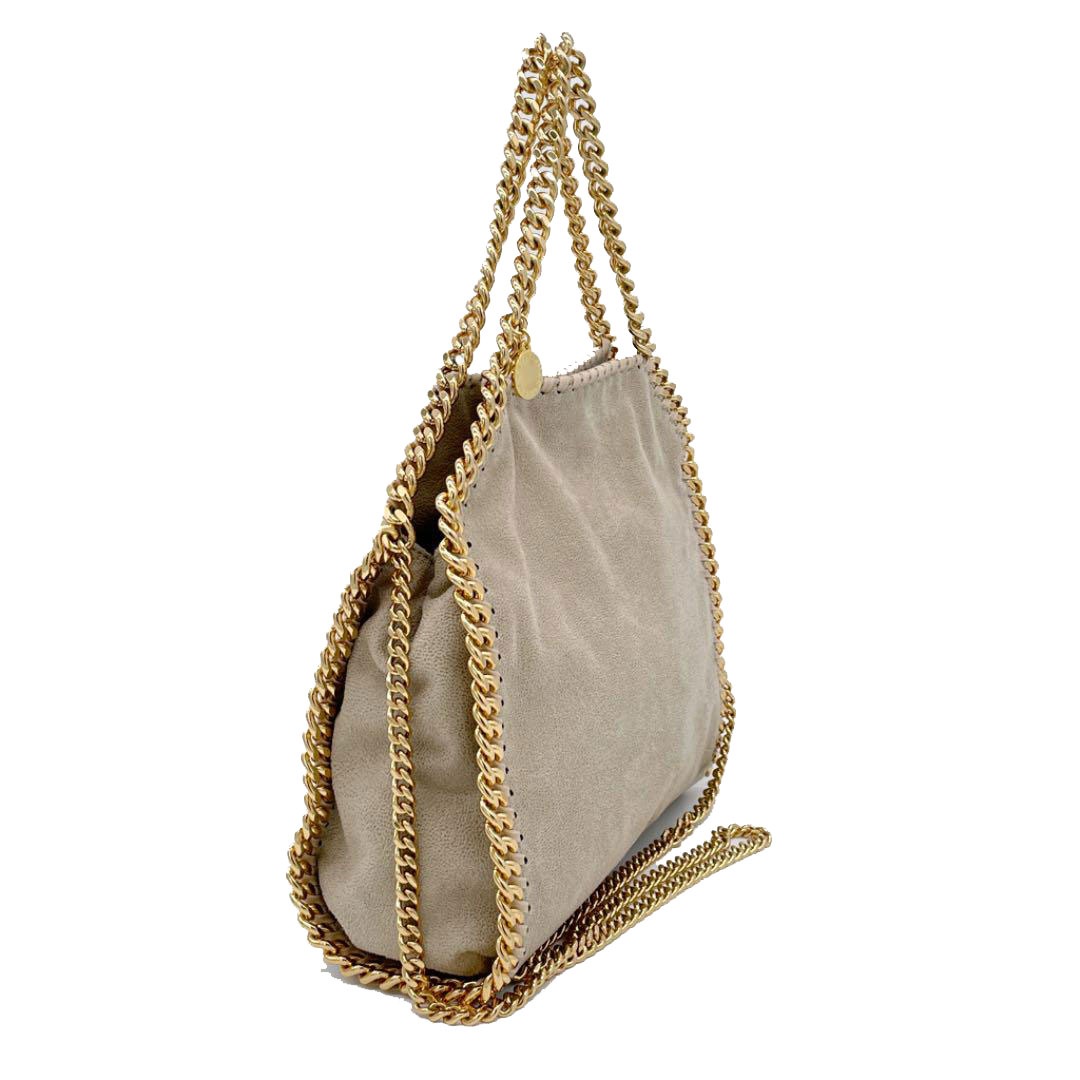 STELLA McCARTNEY ステラマッカートニー ファラベラ ミニトートバッグ 2WAY ショルダーバッグ ベージュ ゴールド金具