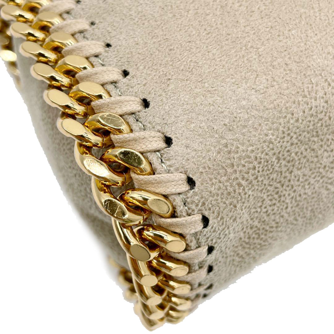 STELLA McCARTNEY ステラマッカートニー ファラベラ ミニトートバッグ 2WAY ショルダーバッグ ベージュ ゴールド金具