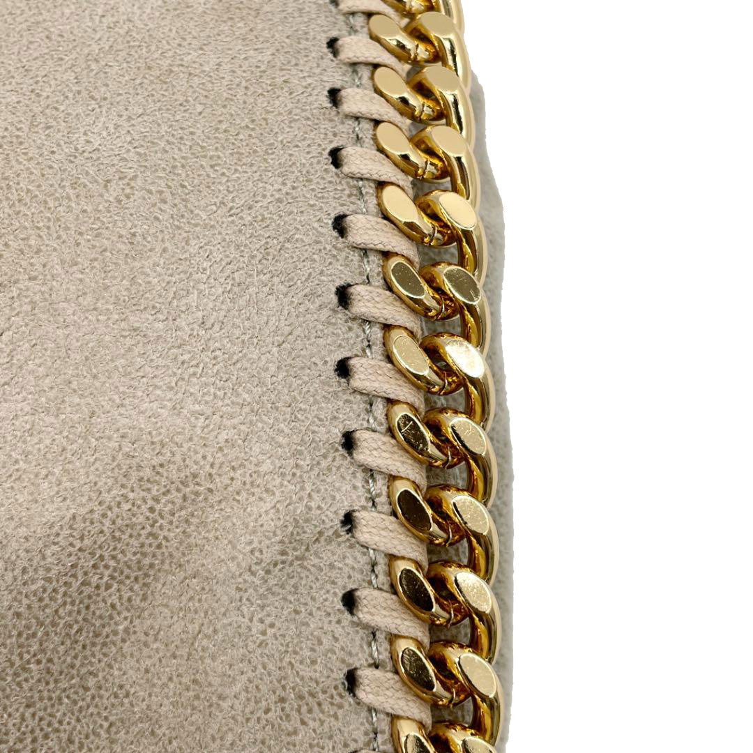 STELLA McCARTNEY ステラマッカートニー ファラベラ ミニトートバッグ 2WAY ショルダーバッグ ベージュ ゴールド金具