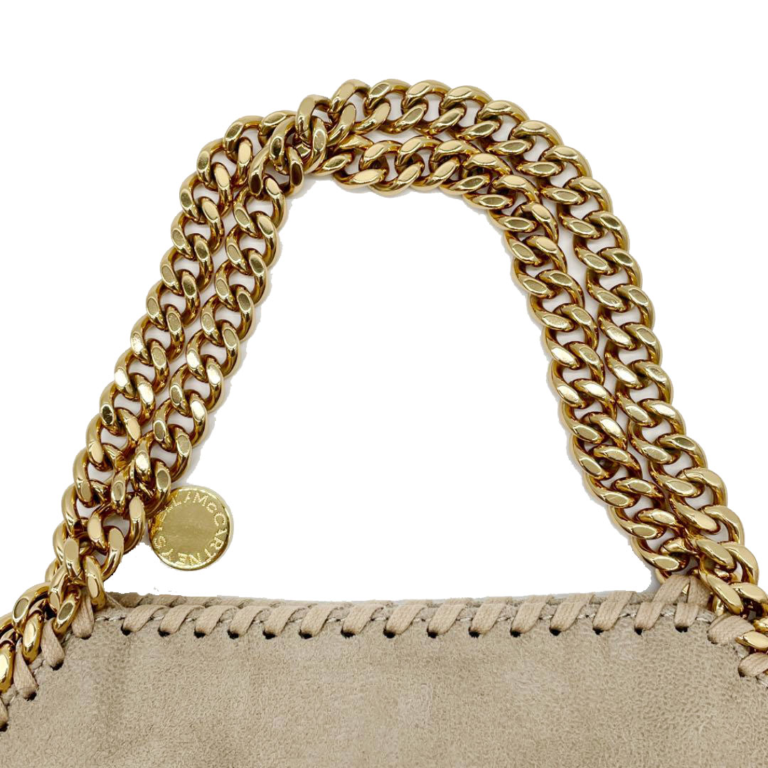 STELLA McCARTNEY ステラマッカートニー ファラベラ ミニトートバッグ 2WAY ショルダーバッグ ベージュ ゴールド金具