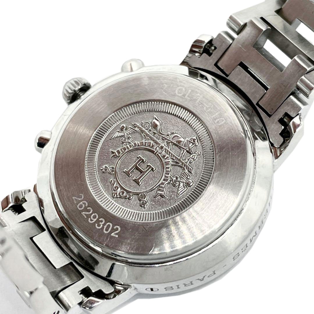 エルメス クリッパー クロノグラフ CL1.310 クォーツ シルバー黒盤 不動 クリッパークロノグラフ[CL1.310] Clipper Chronograph