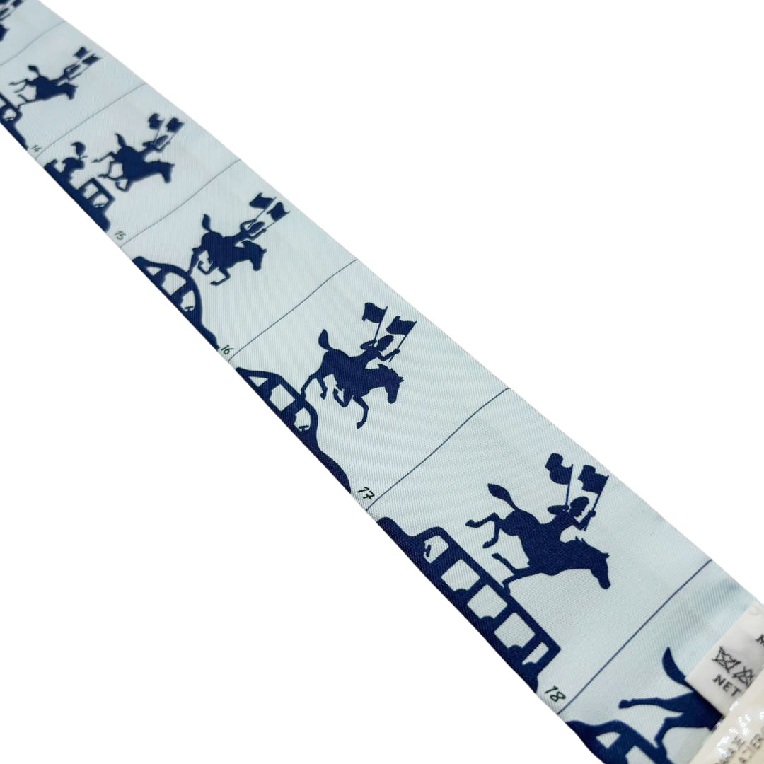HERMES エルメス スカーフ ツイリー 『PARADE(エルメス・パラード)』 シルク ブルー・グラシエ/ヴェール・アマンド/オール 2024秋冬