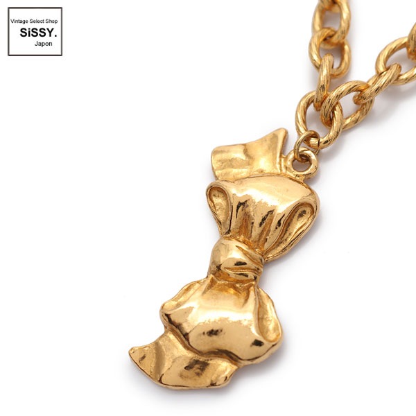 ■シャネル■ ネックレス ゴールド リボン ヴィンテージ 【CHANEL】