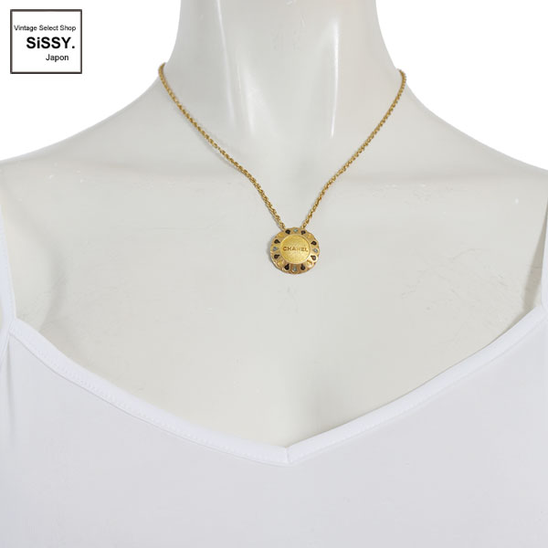 Chanelロゴネックレス CHANEL CCロゴ ネックレス ホワイト ココマーク ネックレス