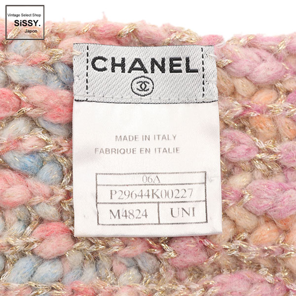 ■シャネル■ ココマーク マフラー ナイロン ピンク マルチカラー 06A 【CHANEL】