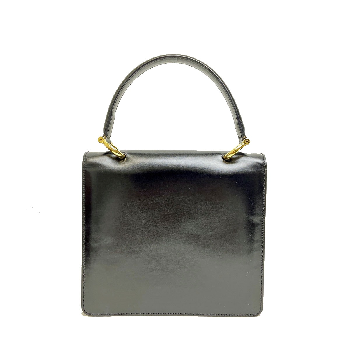 □セリーヌ□ ハンドバッグ カーフレザー ブラック ヴィンテージ