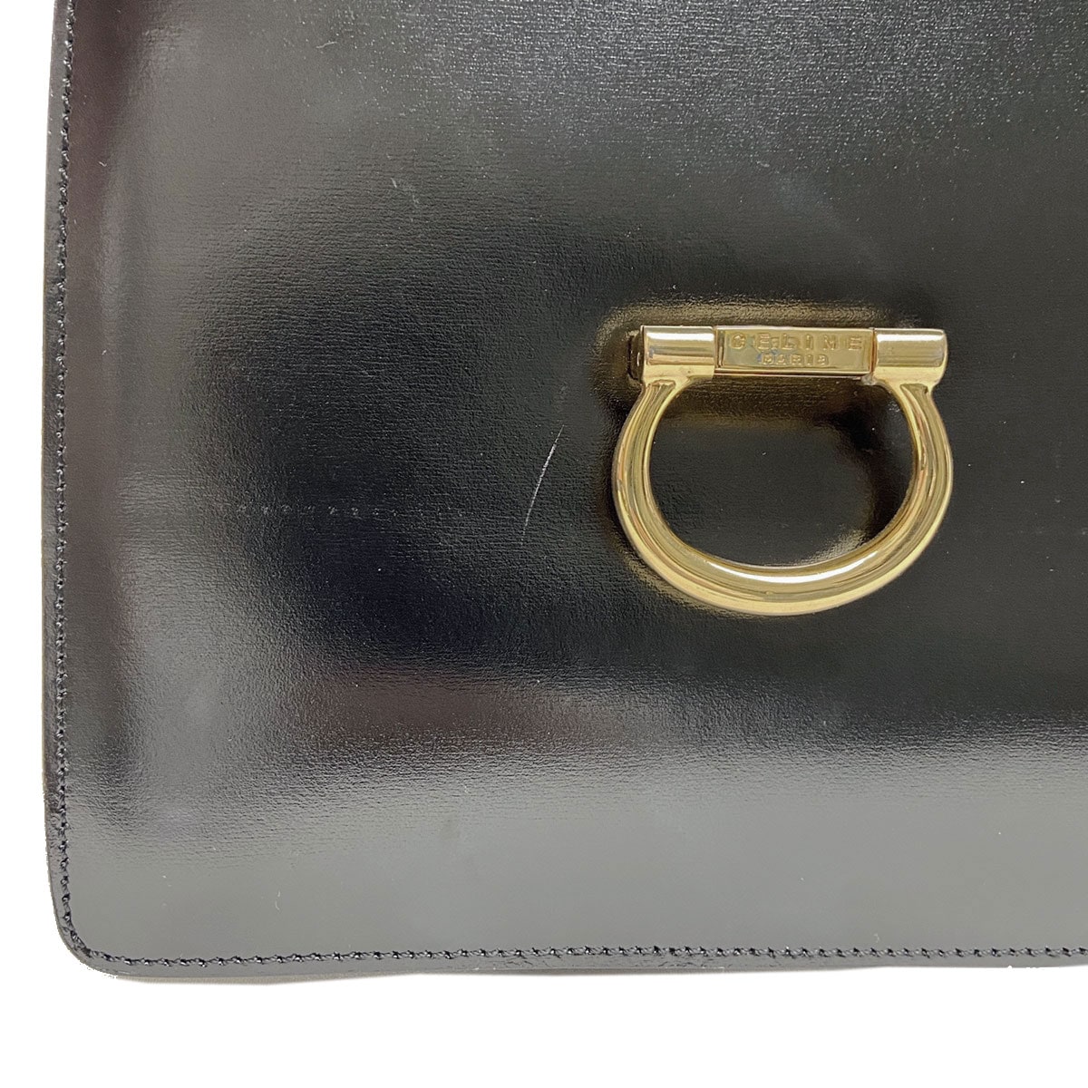 ■セリーヌ■ ハンドバッグ カーフレザー ブラック ヴィンテージ F97/2 【CELINE】