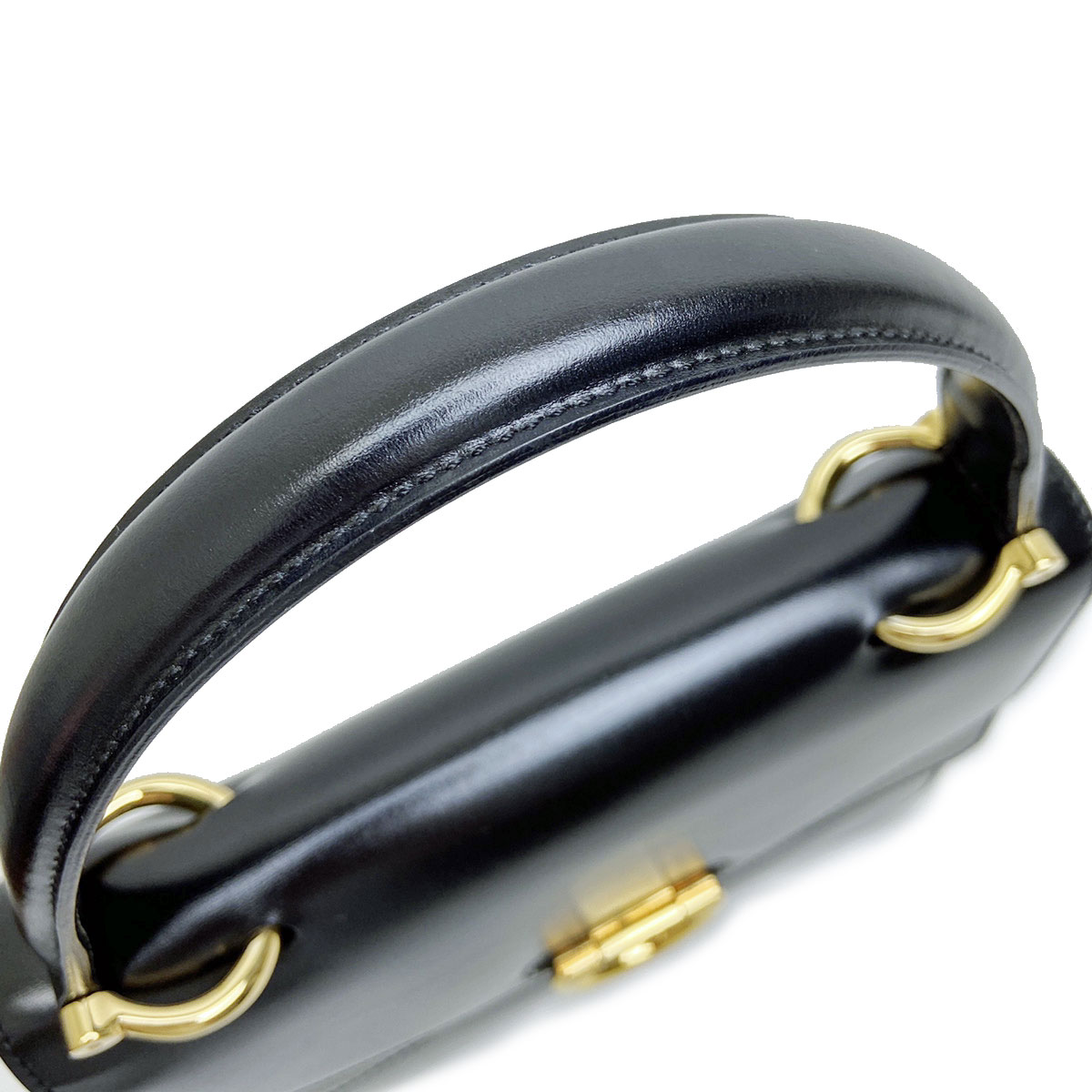 ■セリーヌ■ ハンドバッグ カーフレザー ブラック ヴィンテージ F97/2 【CELINE】