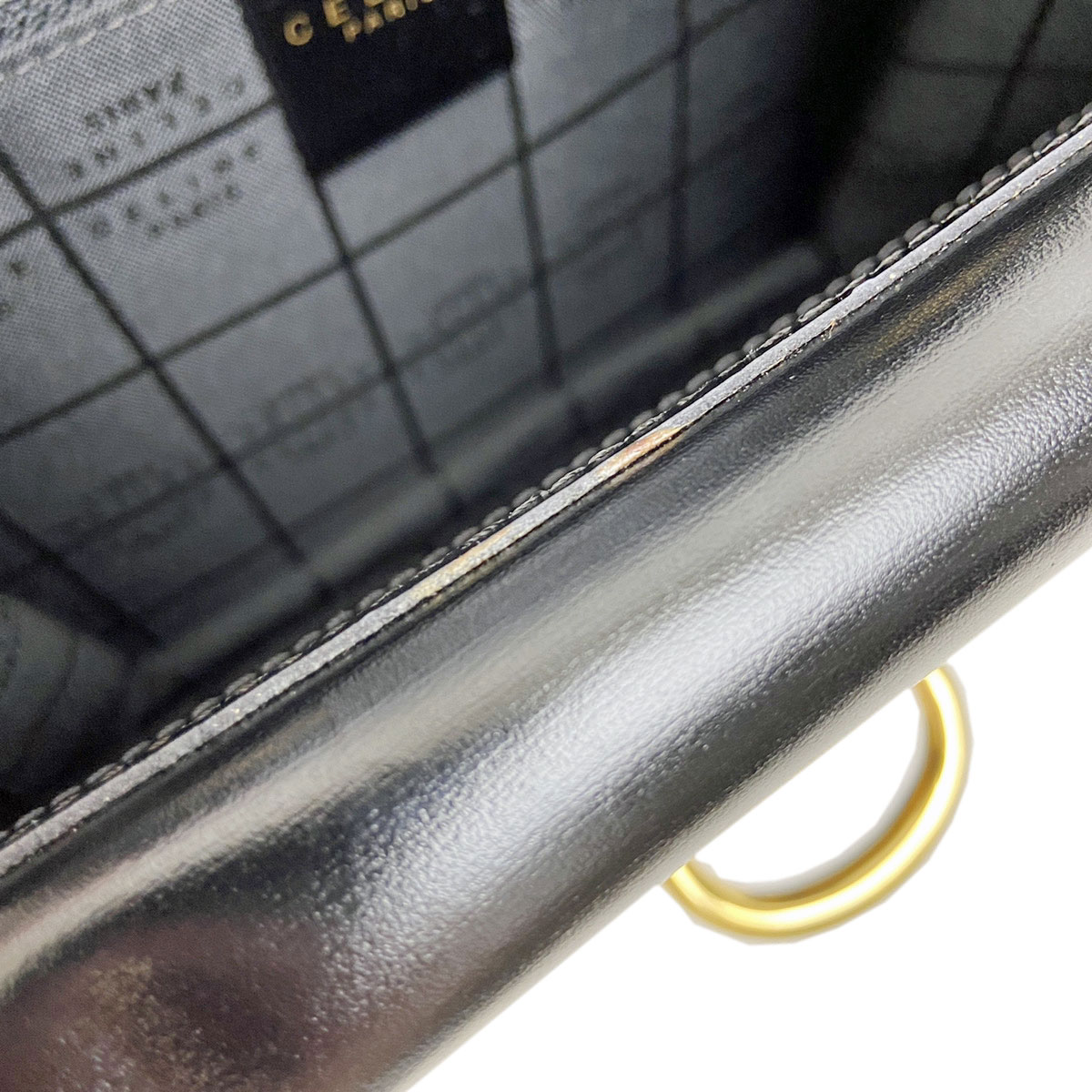 ■セリーヌ■ ハンドバッグ カーフレザー ブラック ヴィンテージ F97/2 【CELINE】