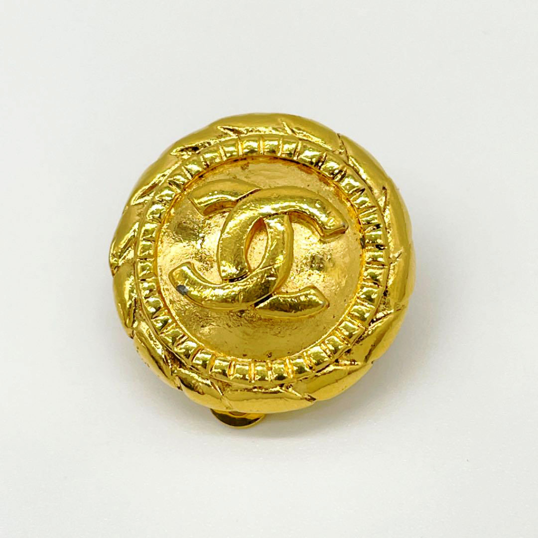 CHANEL シャネル イヤリング ココマーク ラウンド ゴールド 2398 ヴィンテージ
