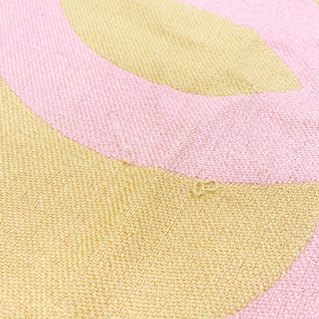 CHANEL シャネル マフラー ストール ココマーク ロゴ カシミア/ウール イエロー ピンク