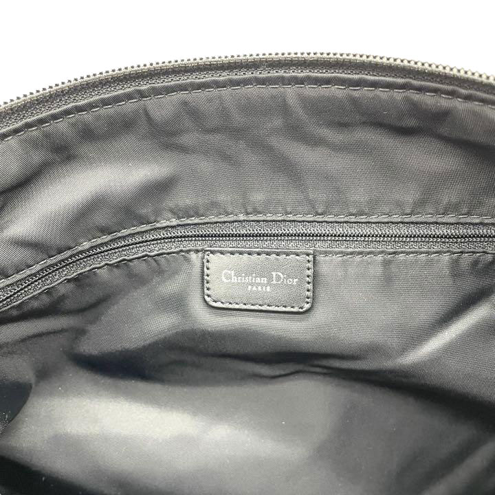 Christian Dior クリスチャンディオール トロッター ショルダーバッグ キャンバス ブラック グレー