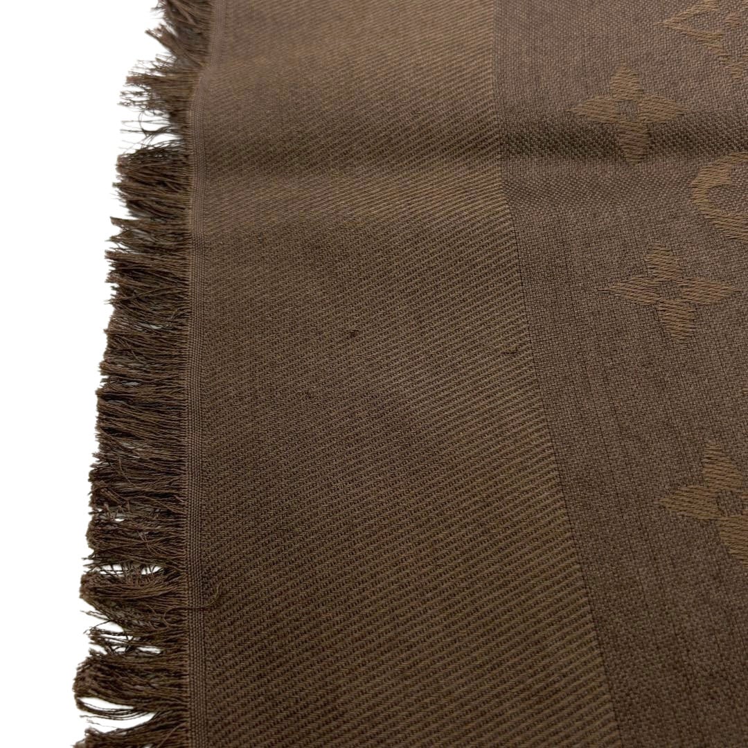 LOUIS VUITTON ルイヴィトン ショール・モノグラム シルク/ウール