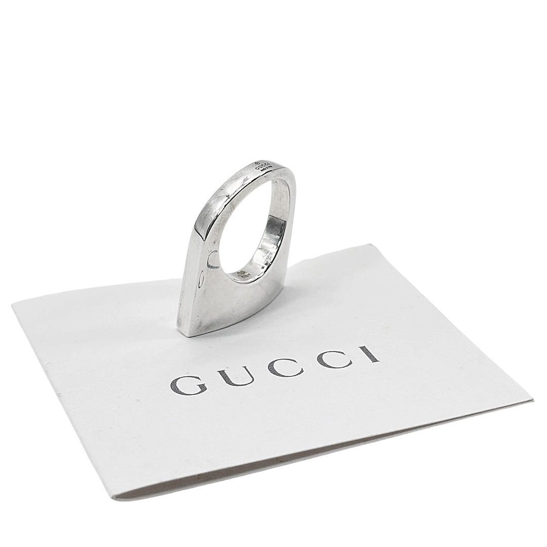 GUCCI グッチ スクエアリング 指輪 925 シルバー 約9号