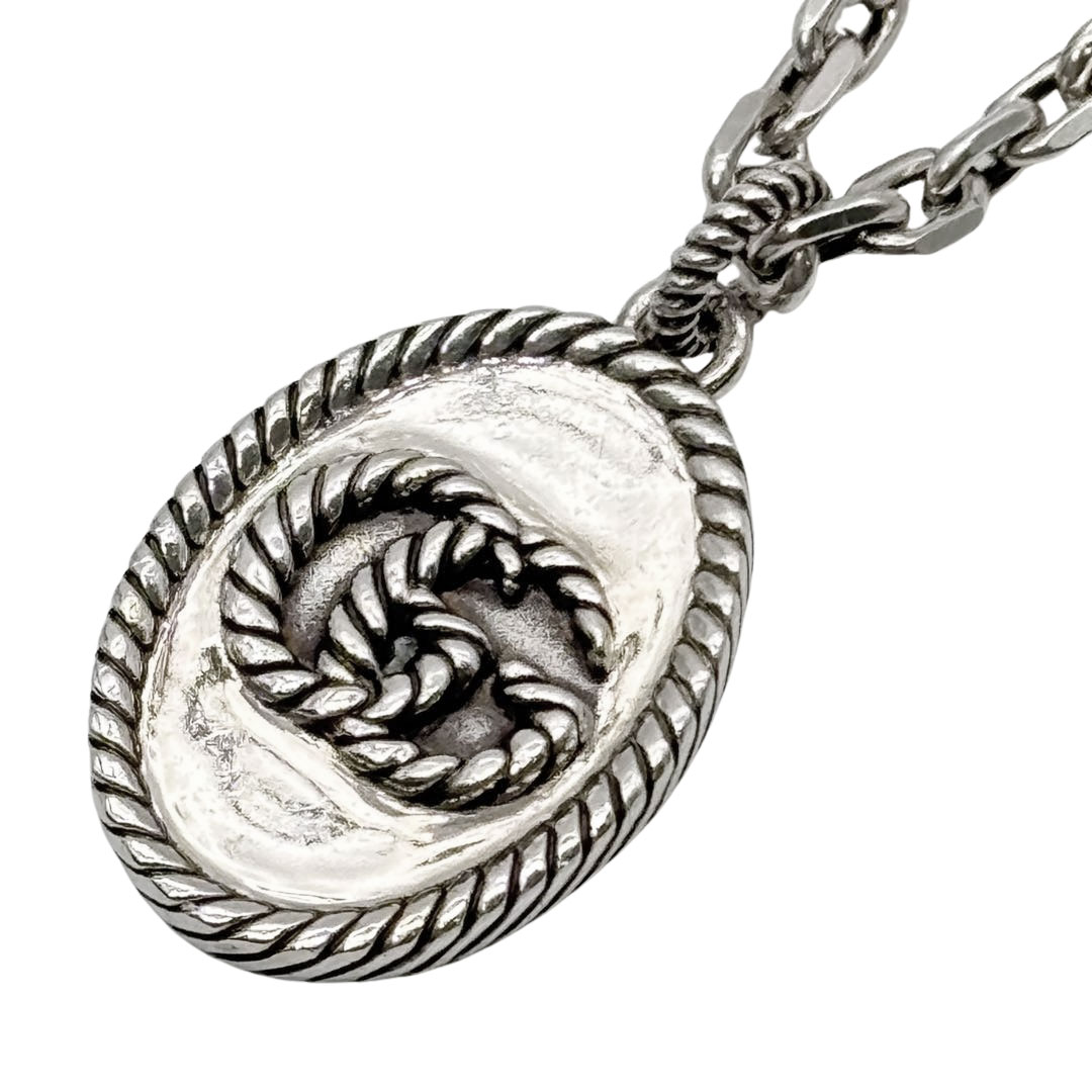 GUCCI グッチ ネックレス ダブルGG ペンダント Ag925 シルバー 25.9g