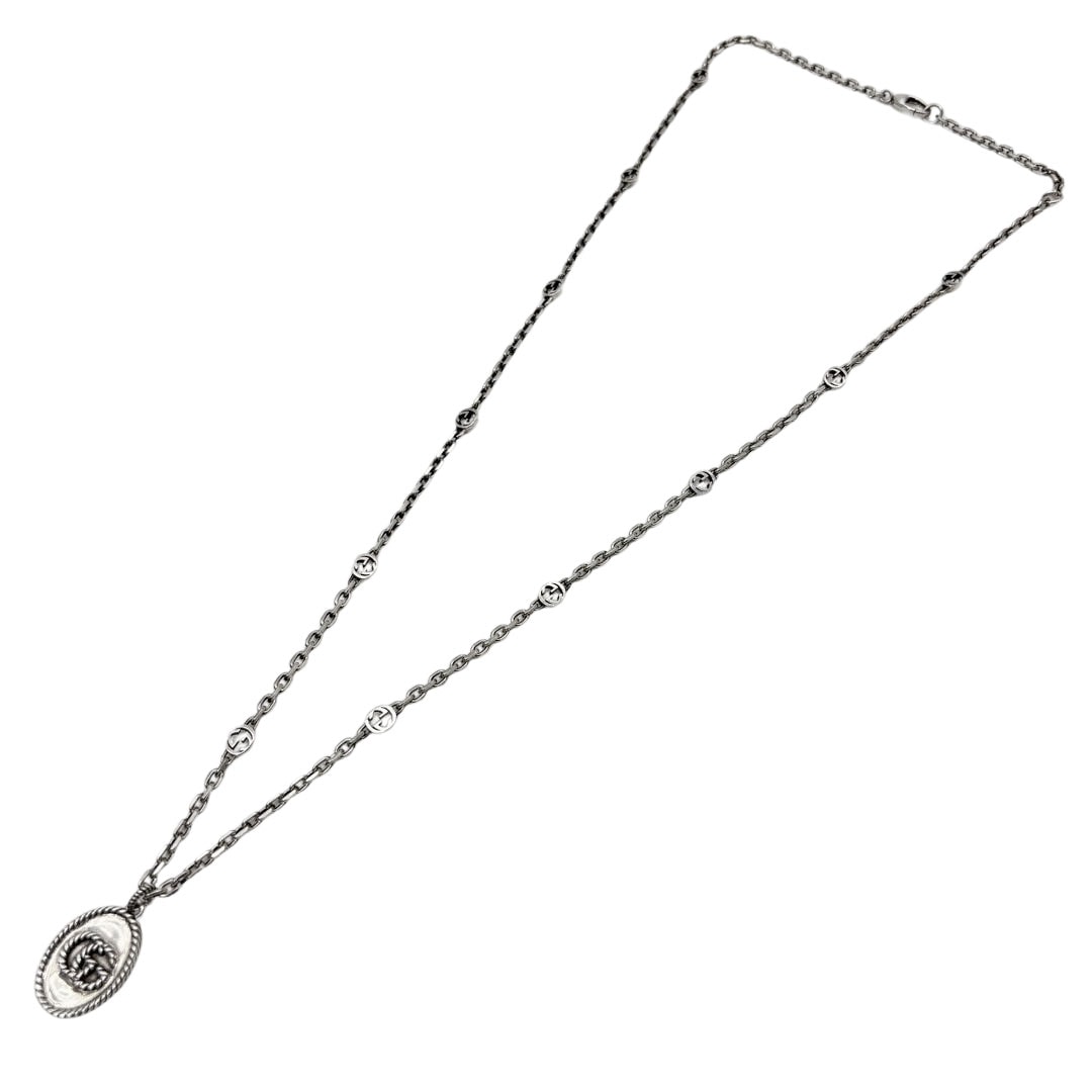 GUCCI グッチ ネックレス ダブルGG ペンダント Ag925 シルバー 25.9g