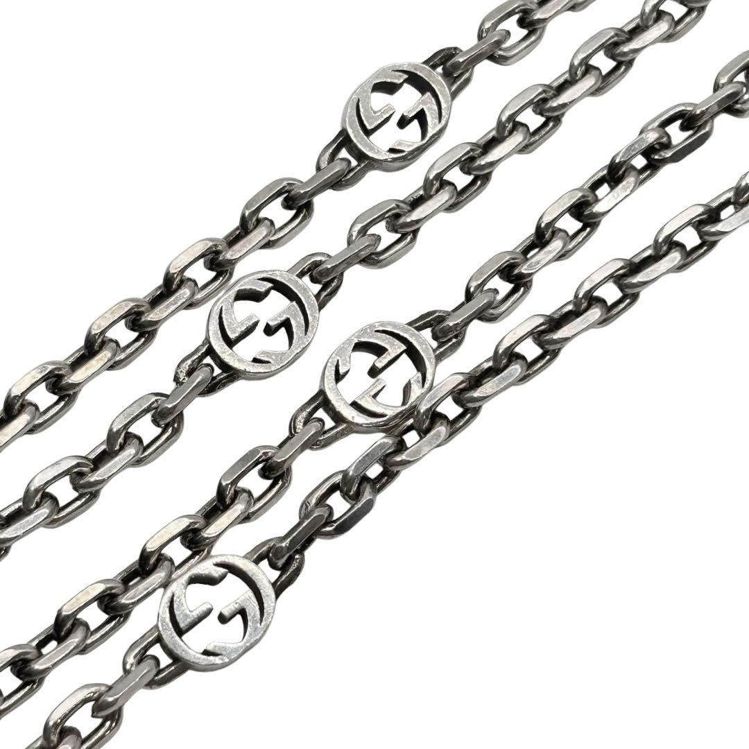 GUCCI グッチ ネックレス ダブルGG ペンダント Ag925 シルバー 25.9g