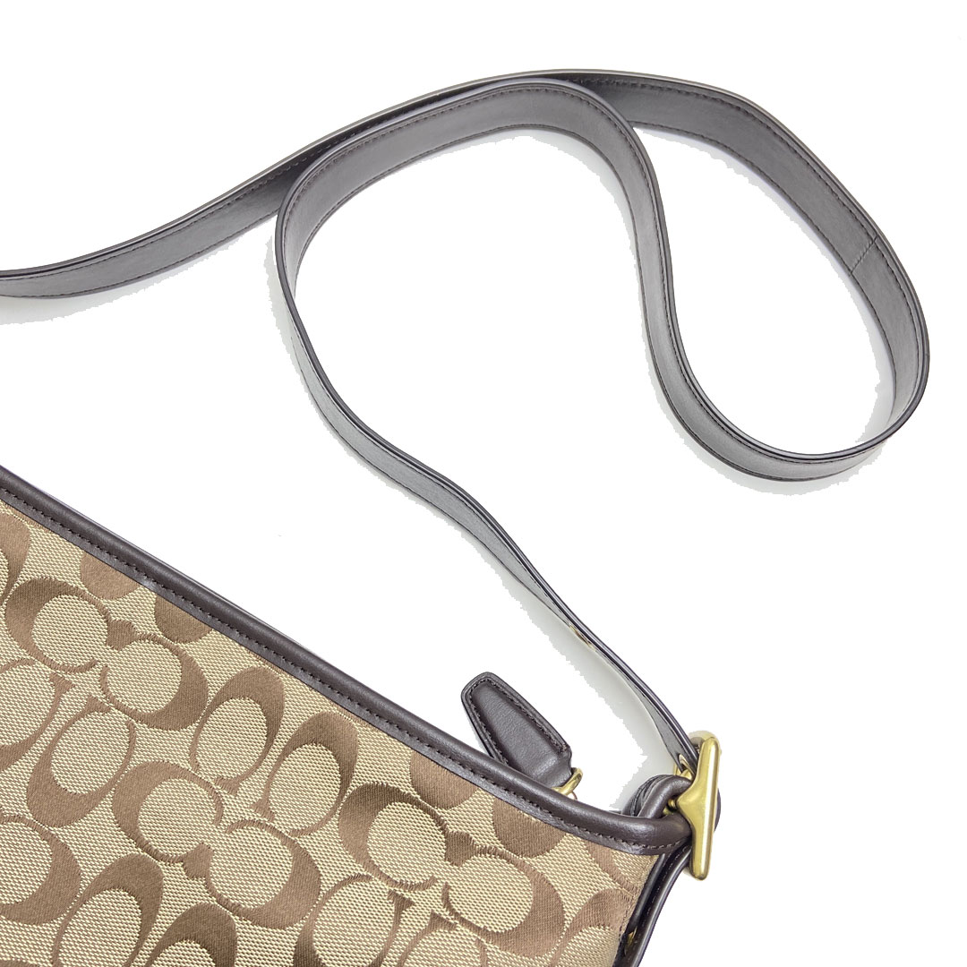 COACH コーチ ショルダーバッグ シグネチャー キャンバス レザー