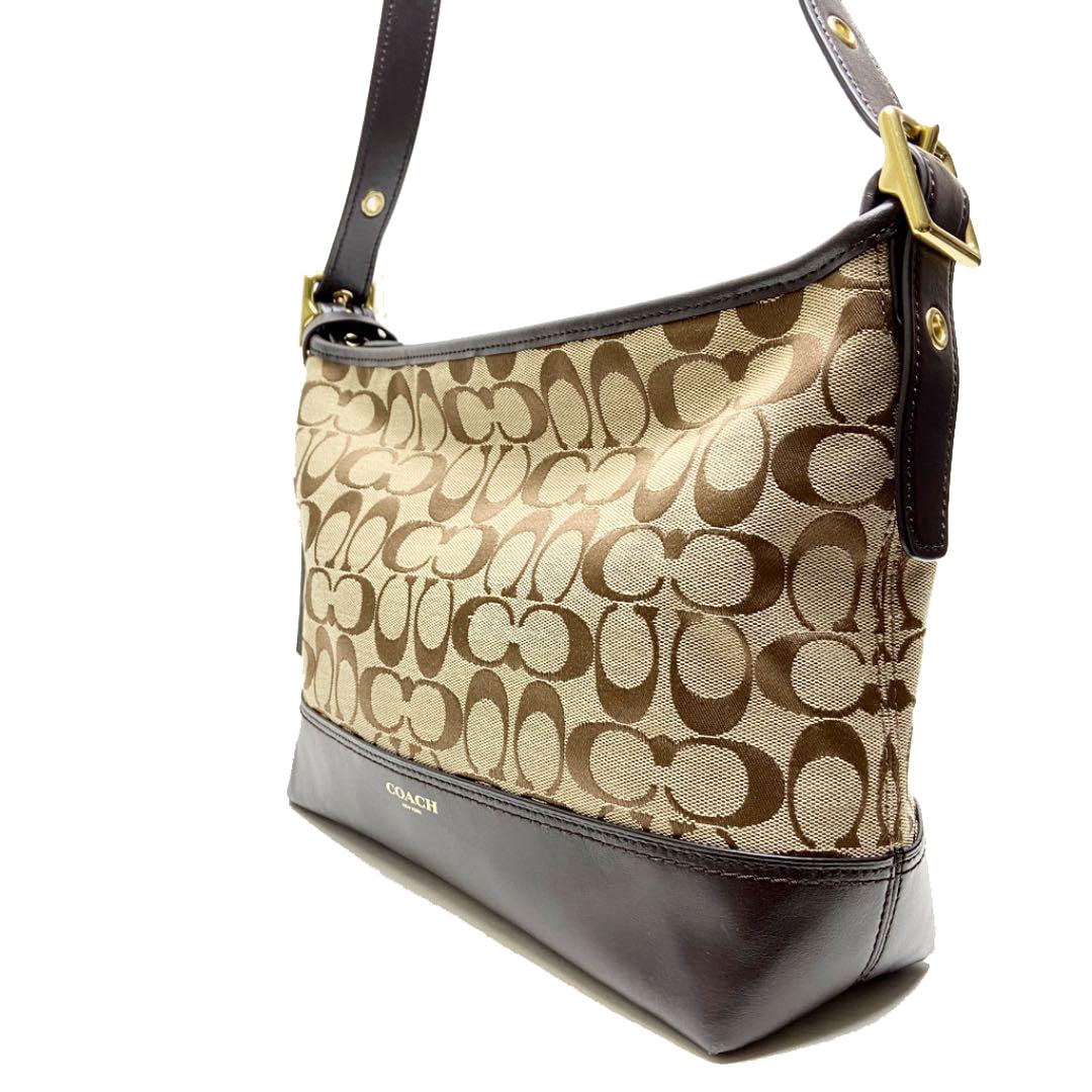 COACH コーチ ショルダーバッグ シグネチャー キャンバス レザー
